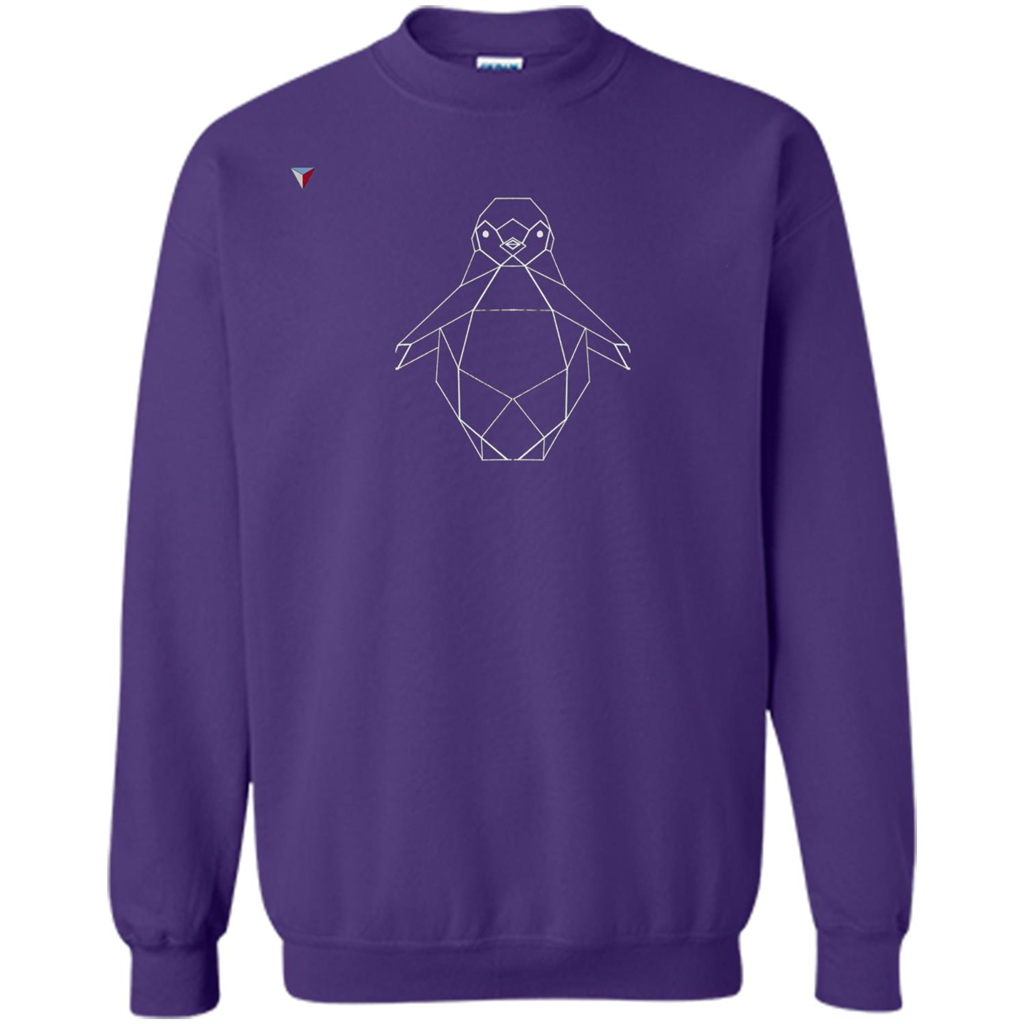 Cute Polygon Penguin T-Shirt Orange
