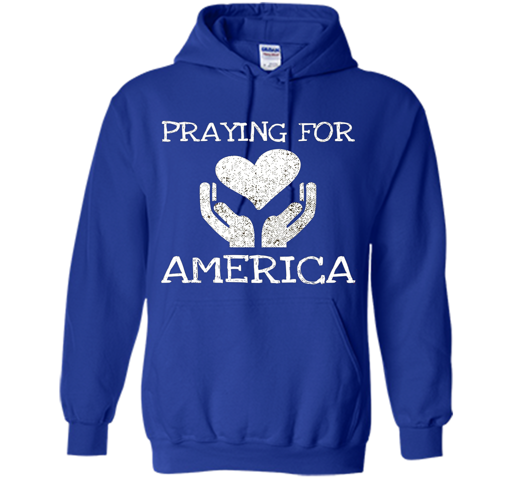Praying for America Hands of Hope with Heart T-Shirt cool shirt Royal