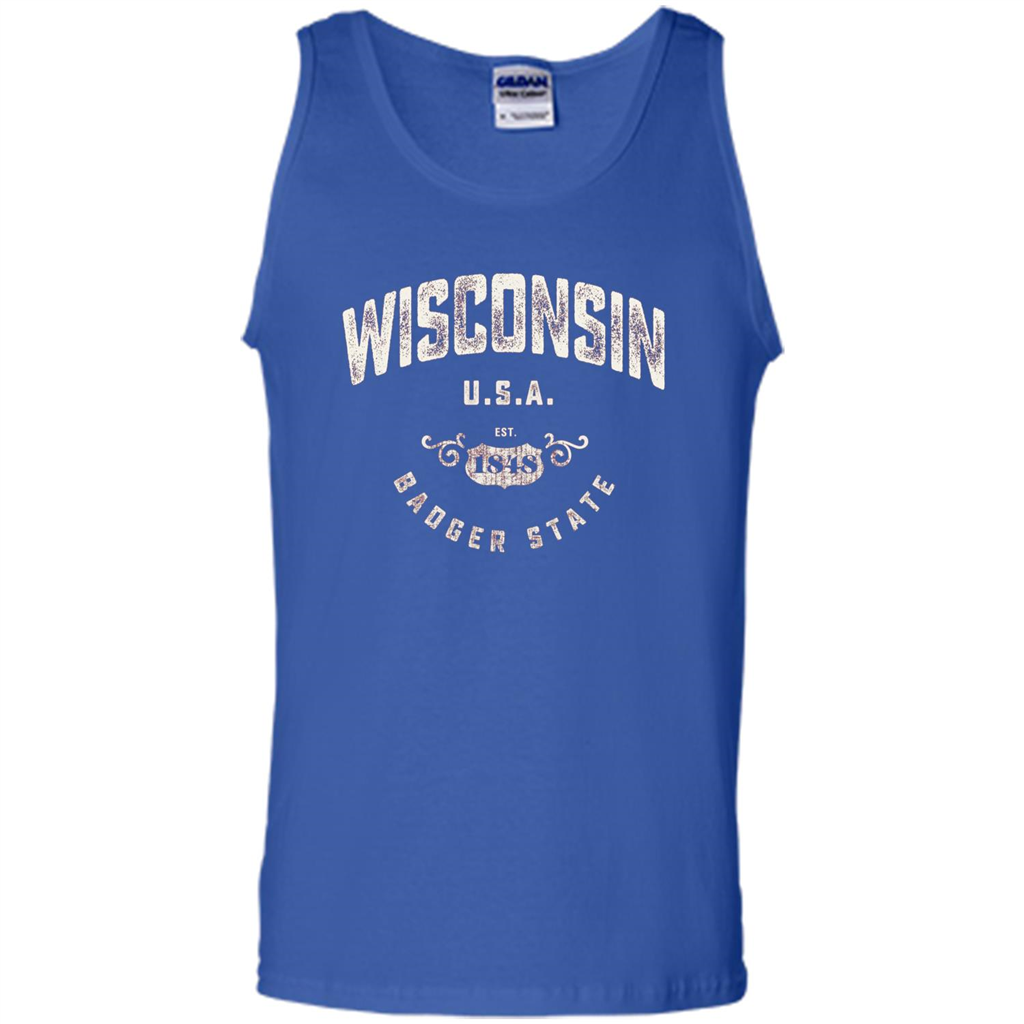 Wisconsin Badger State T-shirt Royal