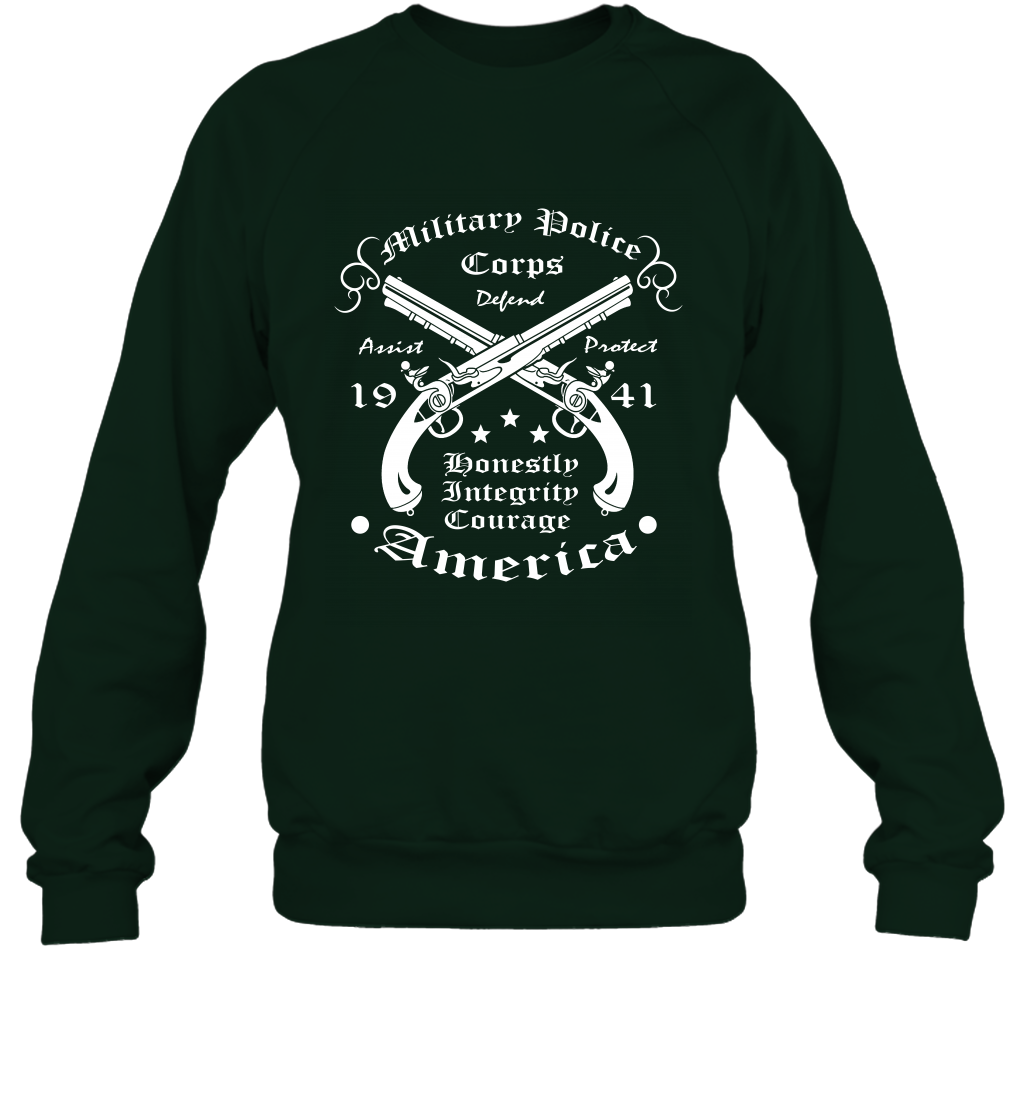 Military Police America Shirt Sweatshirt Sweatshirt Forest