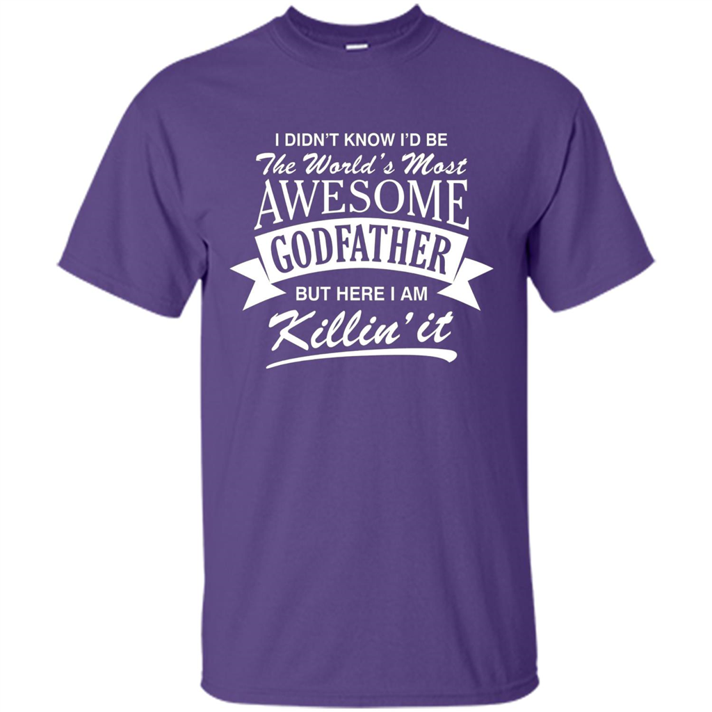 Men's World's Most Awesome Godfather T-shirt Purple