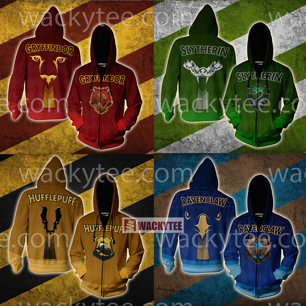 Gryffindor Let Deeds Reveal Your Heart New Zip Up Hoodie