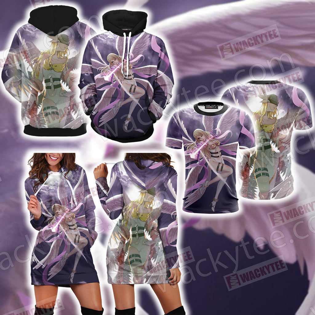 Digimon Angewomon 3D Hoodie Dress