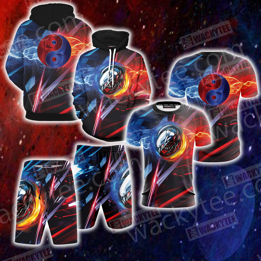 Yu Gi Oh! Blue-Eyes And Red-Eyes Dragon Unisex 3D Hoodie