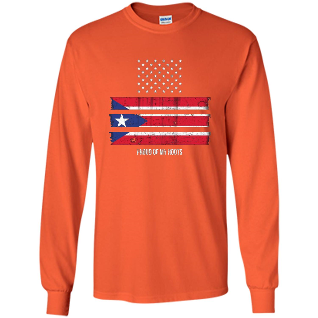 Puerto Rico USA Flag Pride T-Shirt Orange