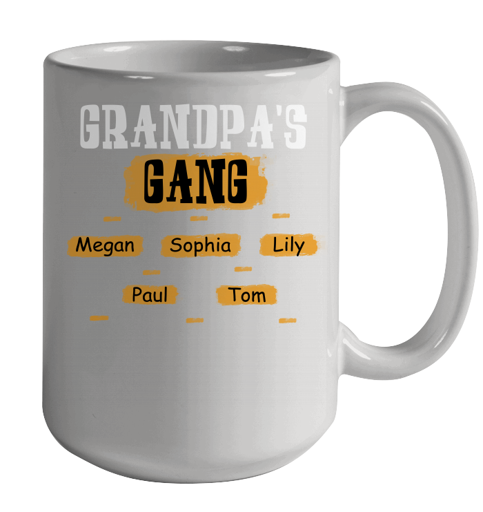 Grandpa's Gangs (Customized Name) Ceramic Mug 15oz