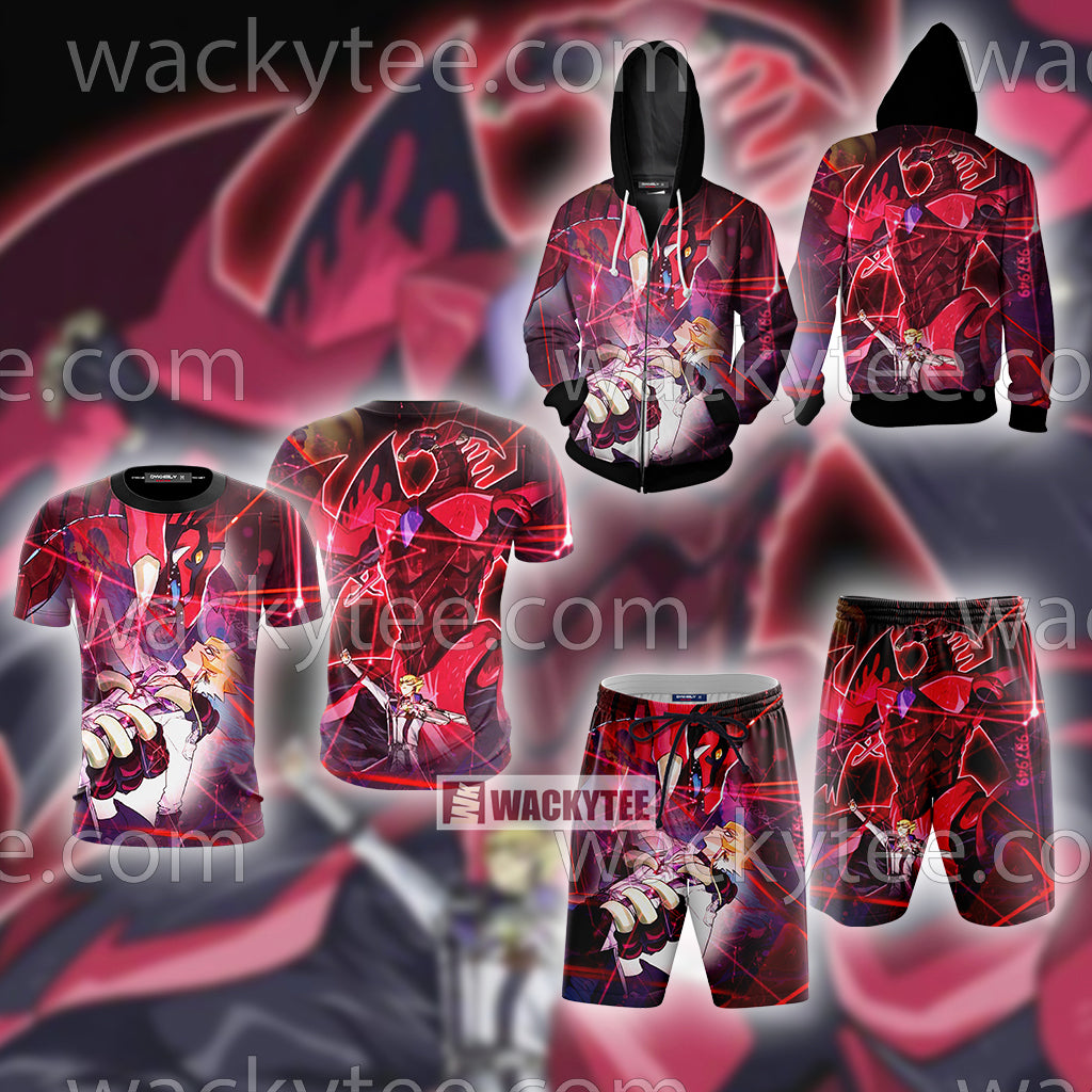 Yu Gi Oh! Jack Atlas And Red Demon's Dragon Cosplay Beach Short