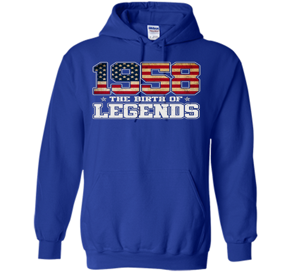 Birthday Gift For 59 Years Old 1958 T Shirt American Flag t-shirt Royal