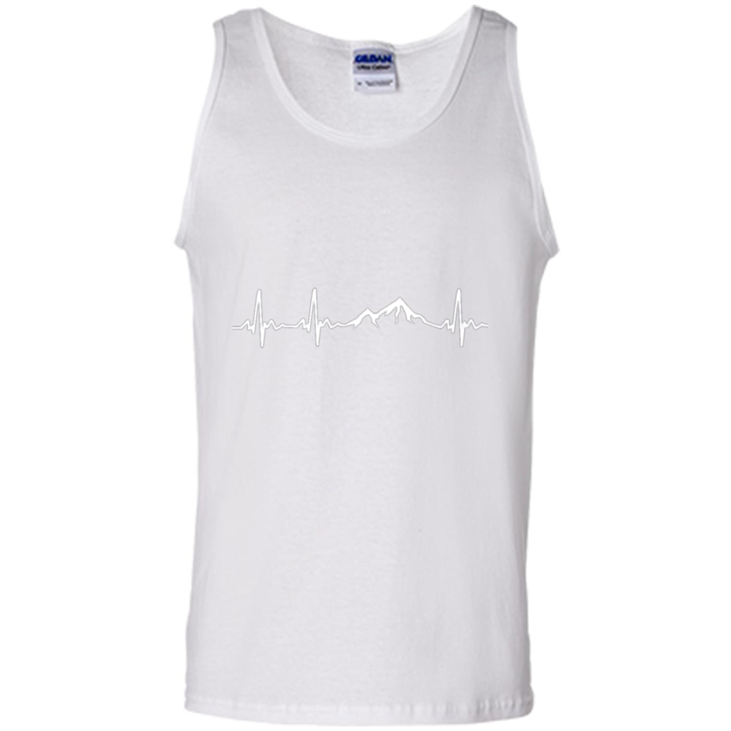 Mountain Lover T-shirt My Heart Beats For The Mountains White