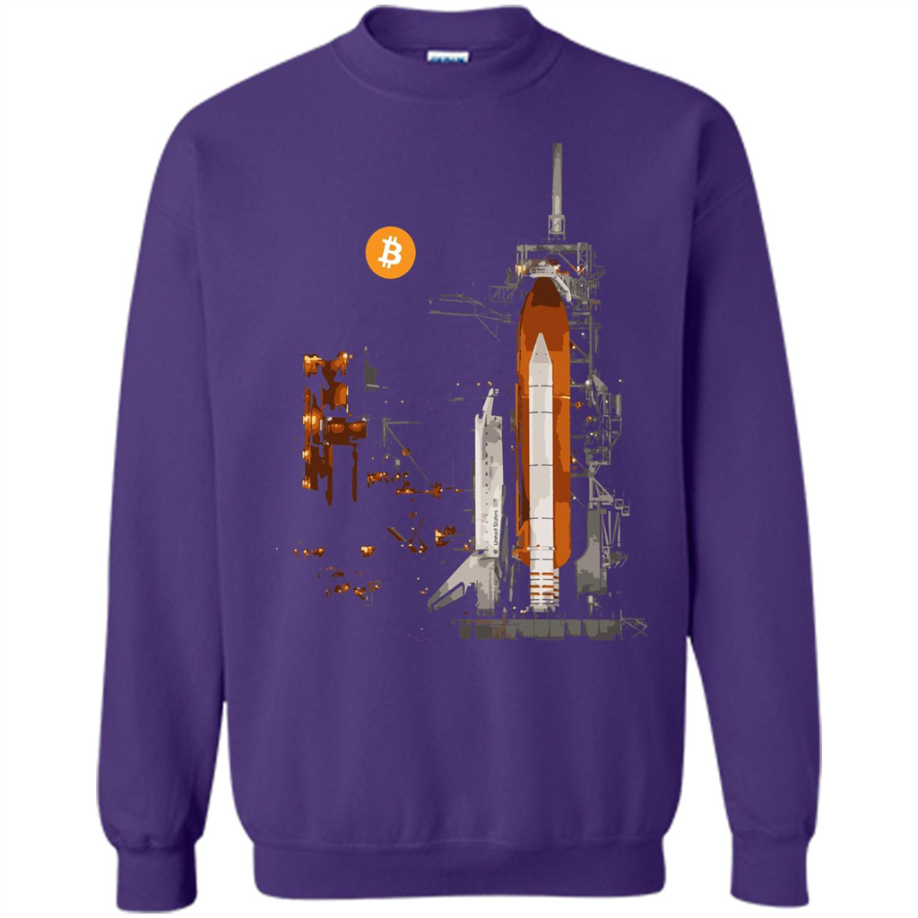Bitcoin T-Shirt Crypto Shirt Blockchain T-shirt Moon Orange