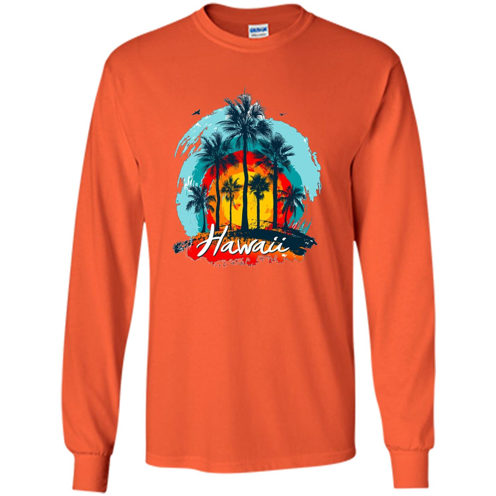Summer T-shirt Hawaiian Islands Aloha T-Shirt Orange