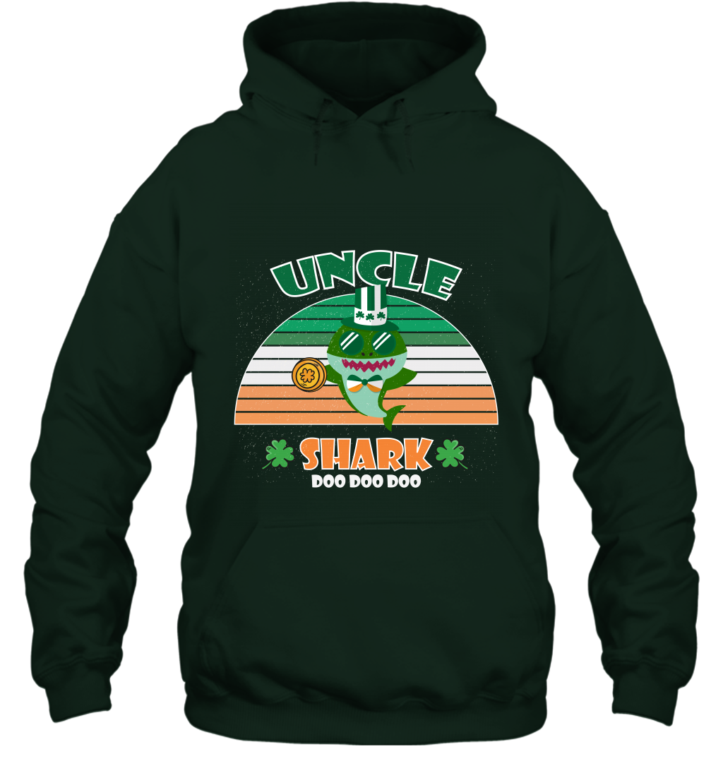 Irish Uncle Shark Saint Patricks Day Family Shirt Hoodie Forest