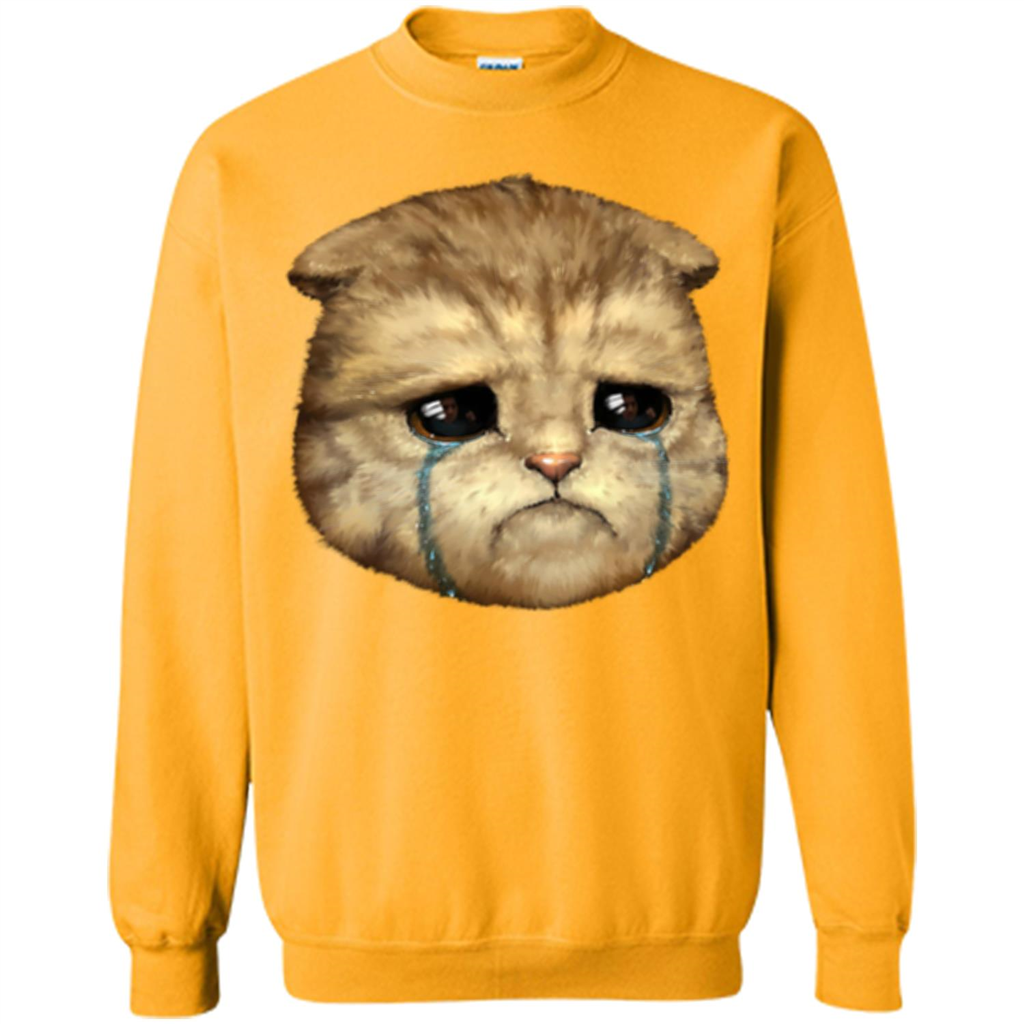 Cat Lovers T-shirt Cat Crying Gold