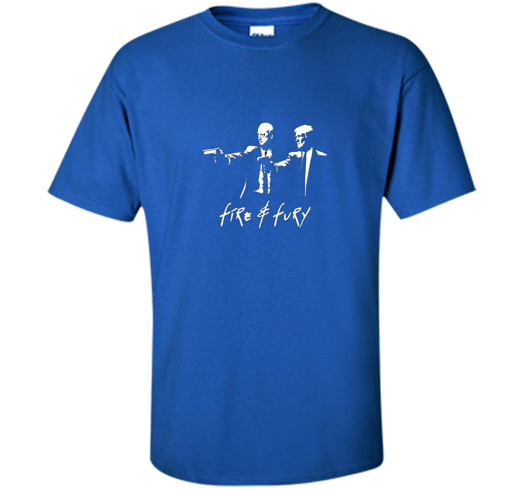 President Trump And General Mattis Fire And Fury T-shirt Royal