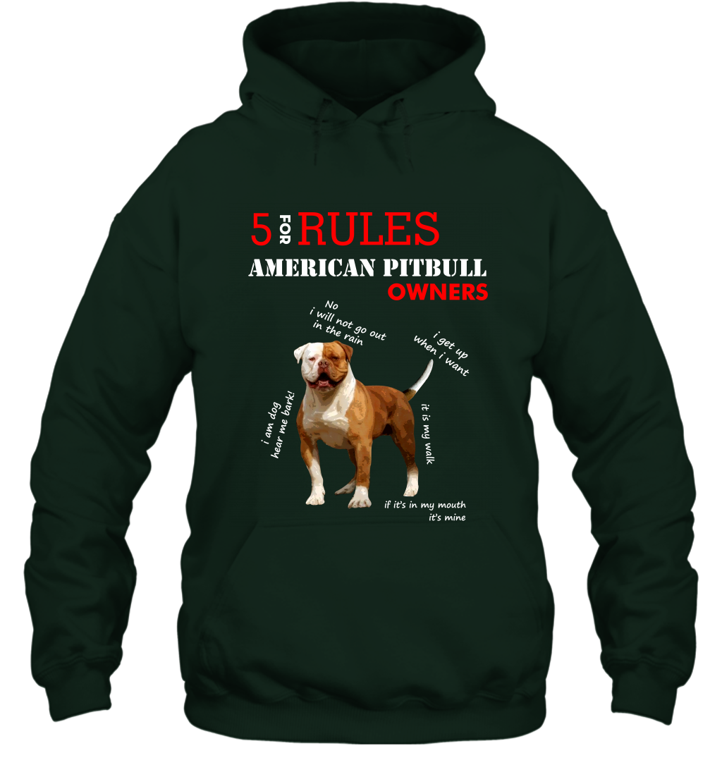 5 For Rules American Pitbull Owners Shirt Hoodie Forest