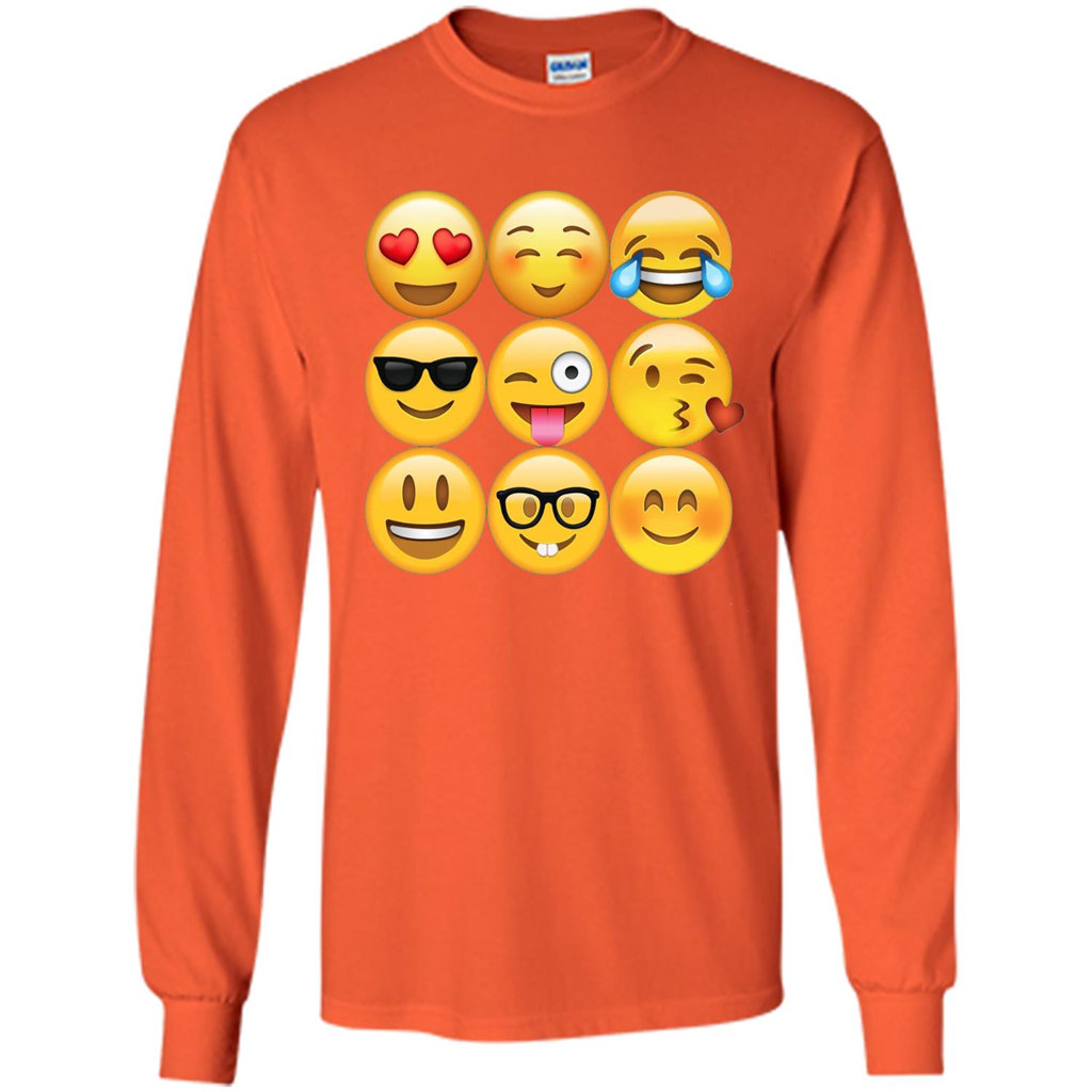 Cute Emoji T-shirt Orange
