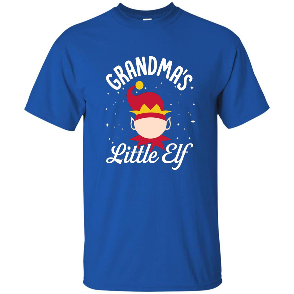 Grandma's Little Elf Christmas T-Shirt Royal