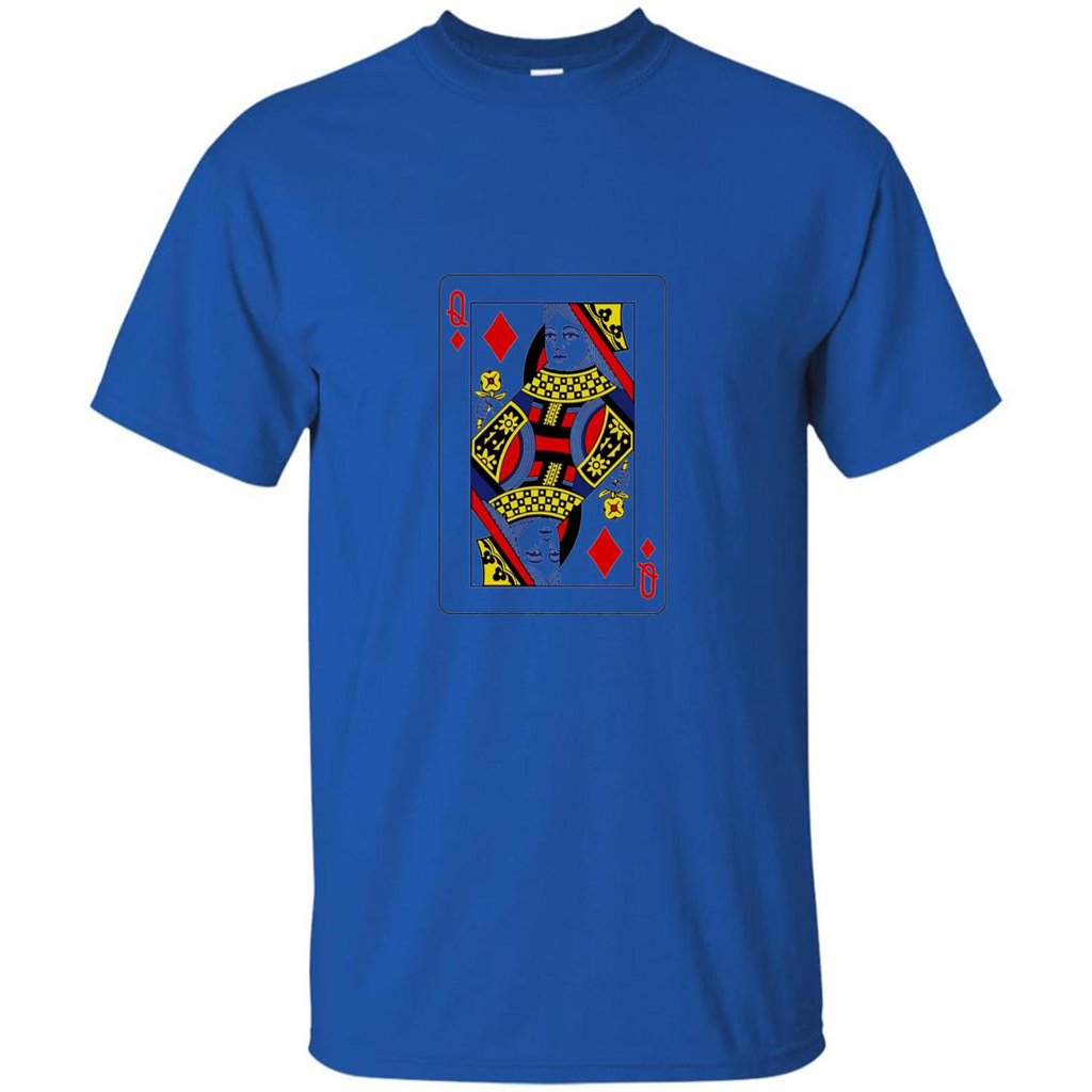 Queen of Diamonds Playing Cards T-shirt Royal