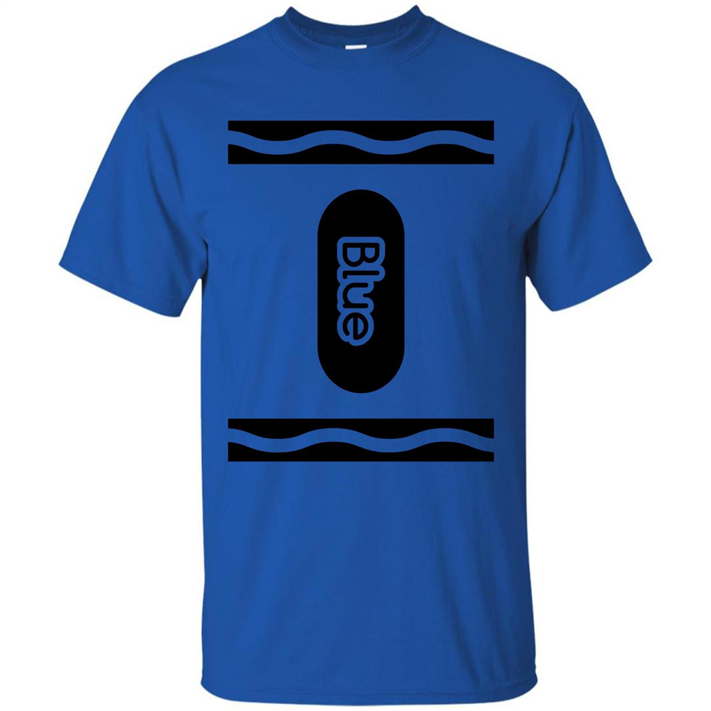Blue Crayon Halloween Costume T-shirt Royal
