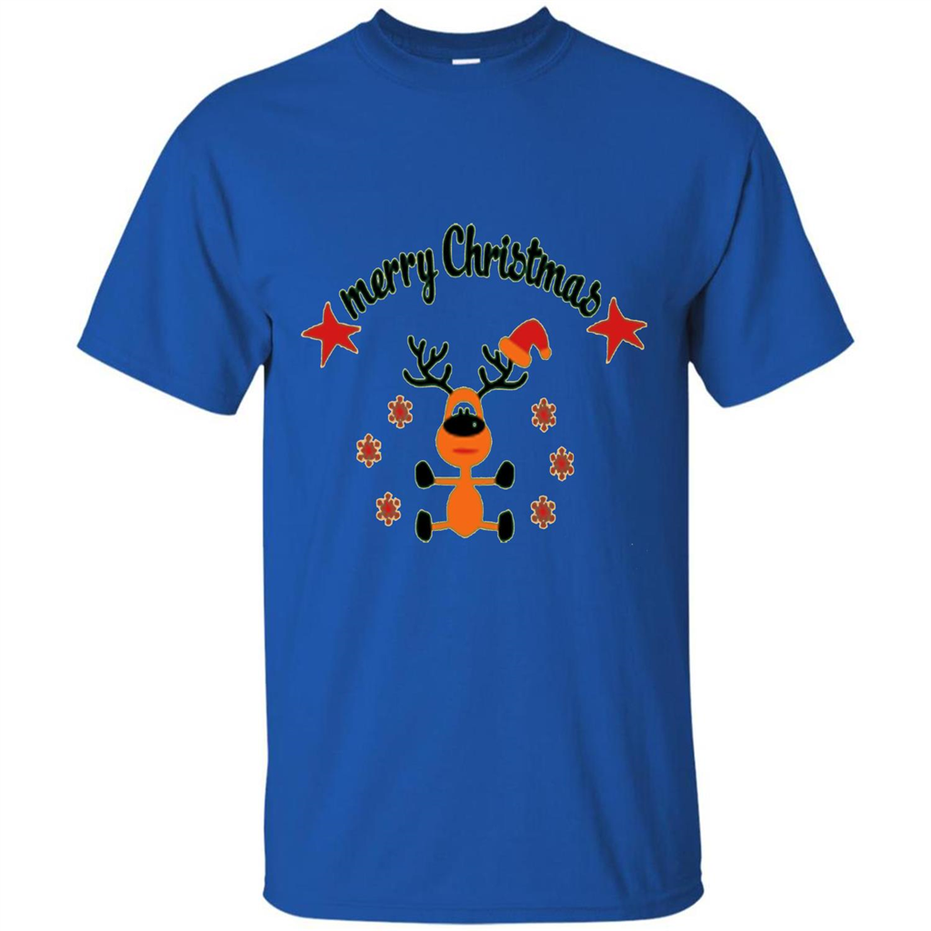 Snowman T-shirt Merry Christmas Royal