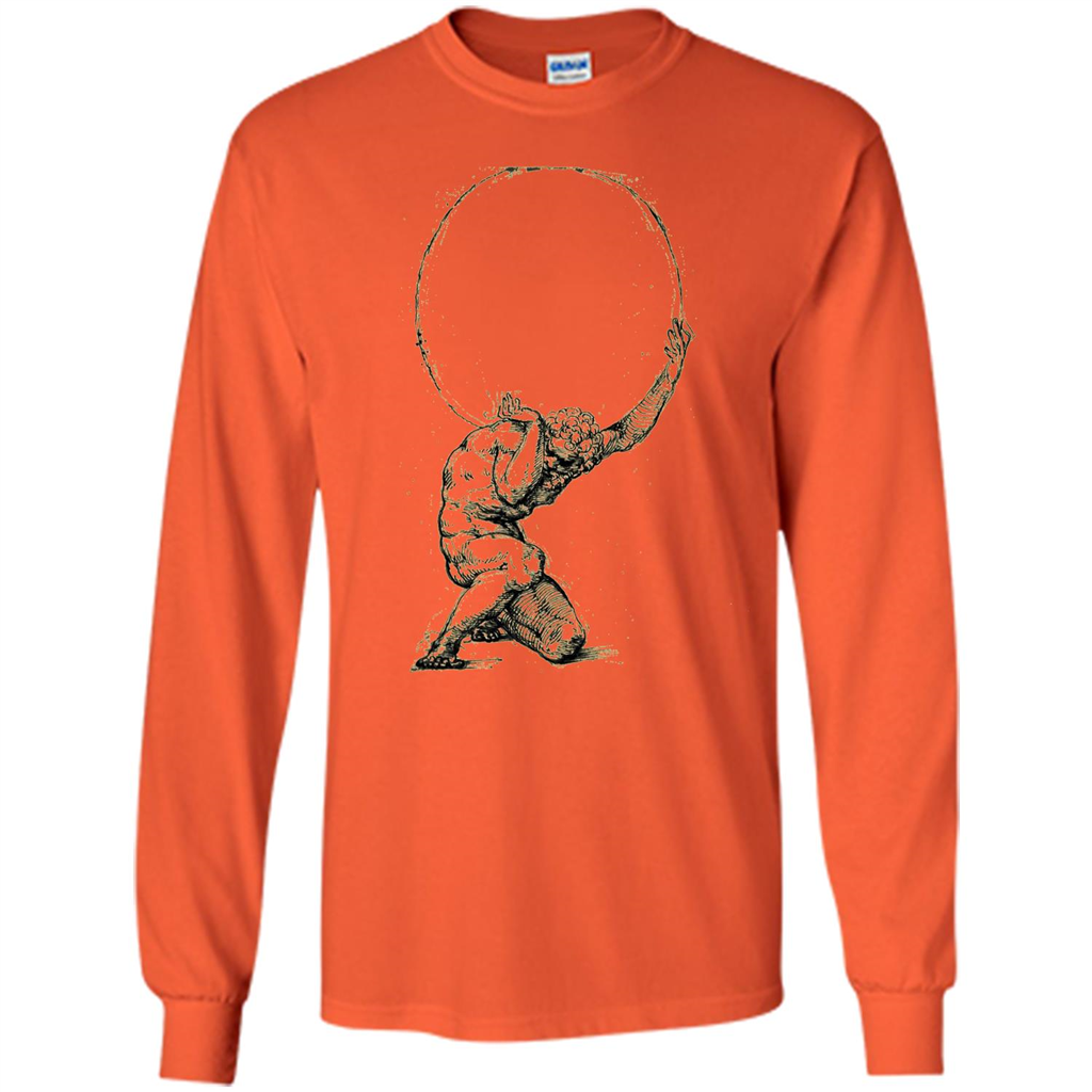 Atlas Greek Mythology Greece T-Shirt Orange