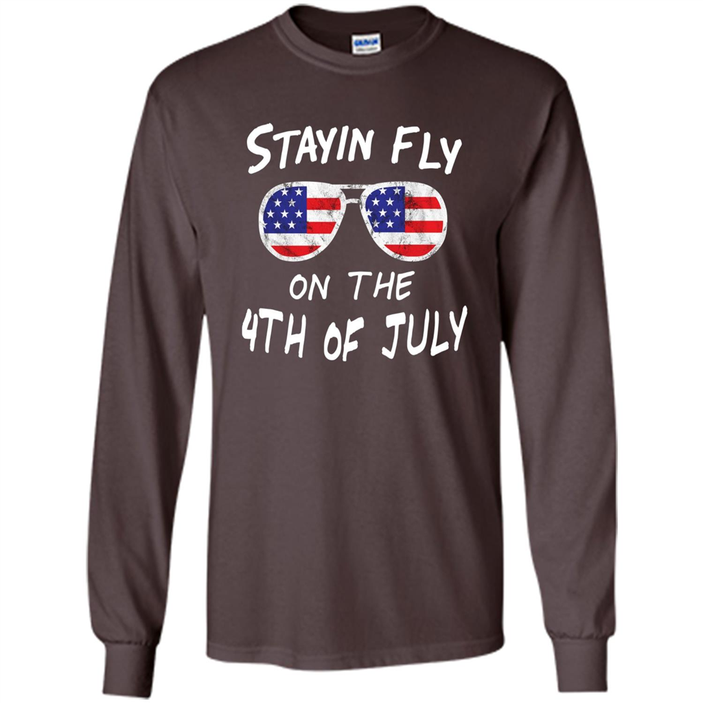 Independence Day T-shirt Stayin Fly On The 4th Of July Dark Chocolate