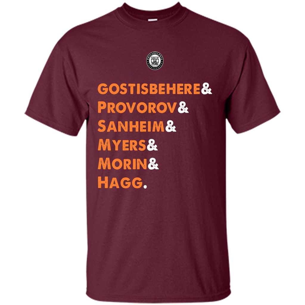 Gostisbehere. Provorov. Sanheim. Myers.Morin. Hagg Maroon