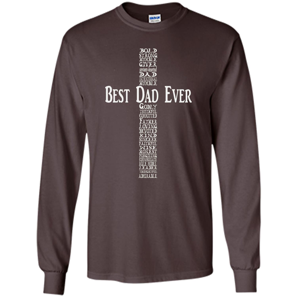 Mens Fathers Day T-shirt Christian Dad Dark Chocolate