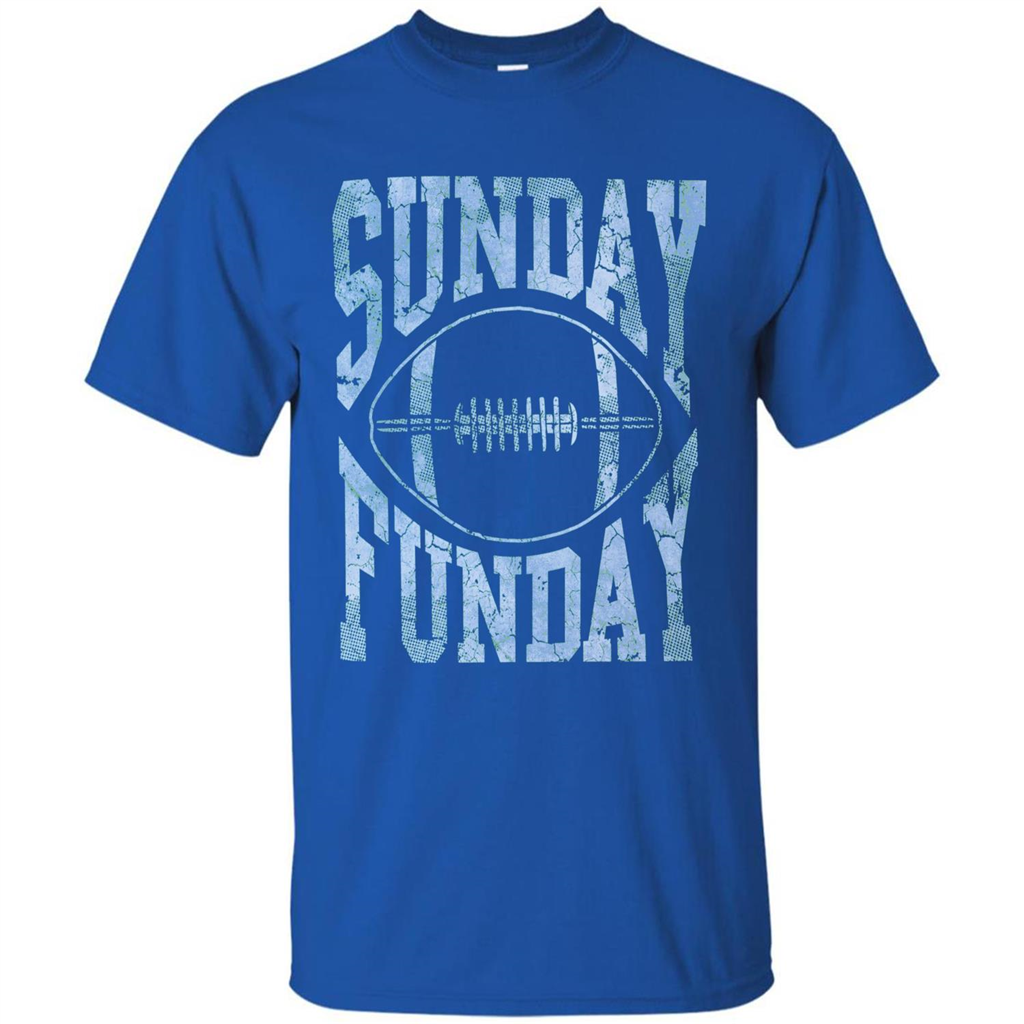 Football T-shirt Sunday Funday Football SeasonT-Shirt Royal