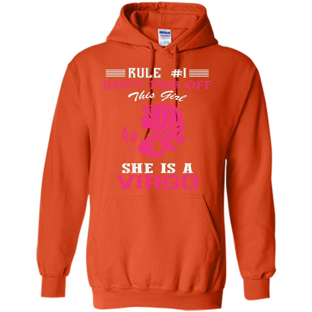 Virgo T-shirt Rule Dont Piss Off This Girl T-shirt Orange