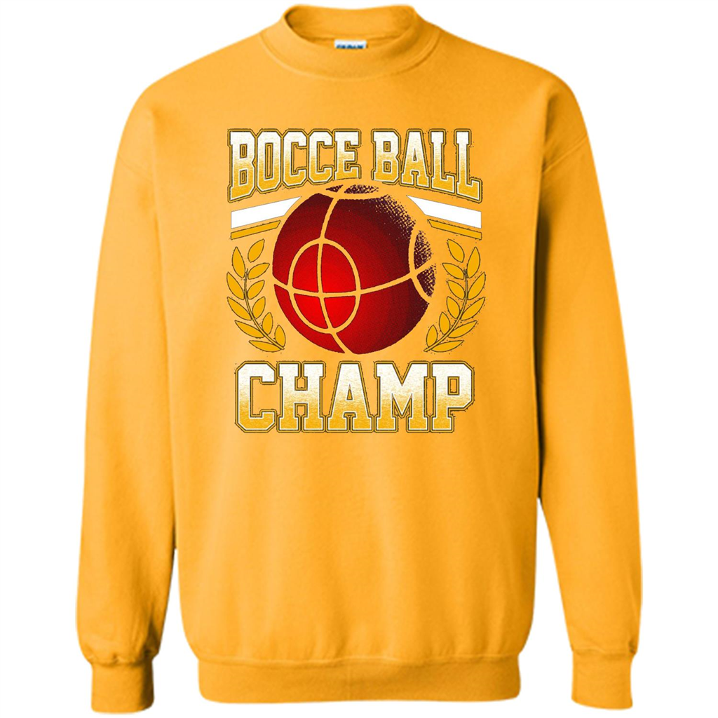 Bocce Ball Champ T-Shirt Bocce Ball Player Gold