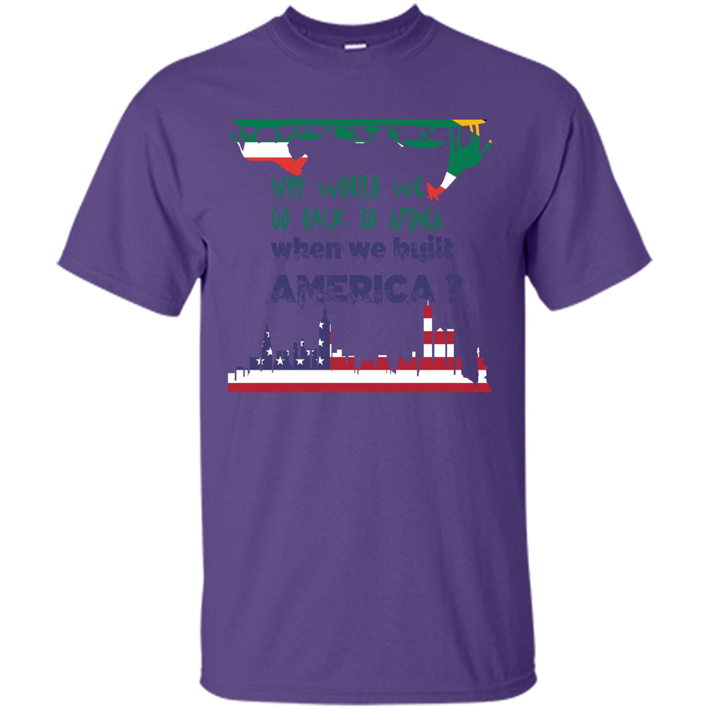 Africa - America T-shirt Build America Purple