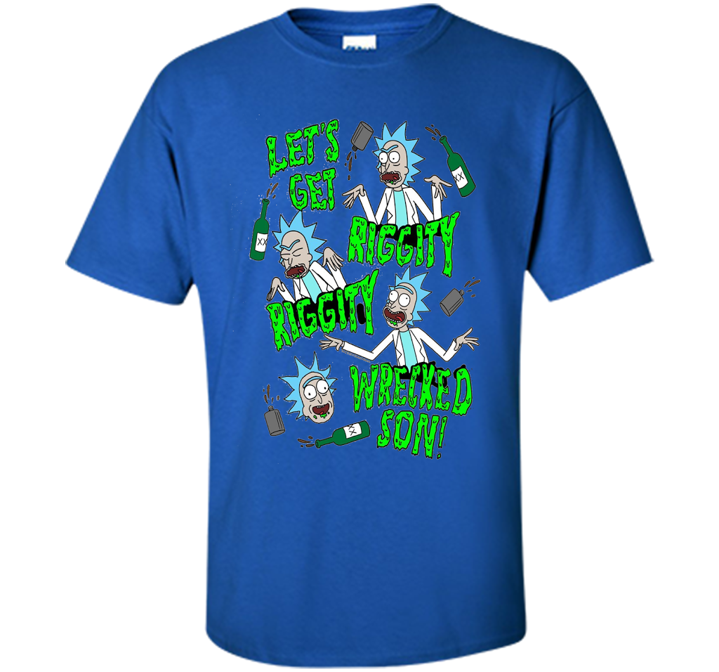 Rick & Morty Riggity Riggity Wrecked shirt Royal