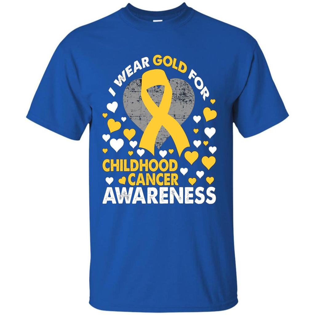 I Wear Gold For Childhood Cancer Awareness T-shirt Royal