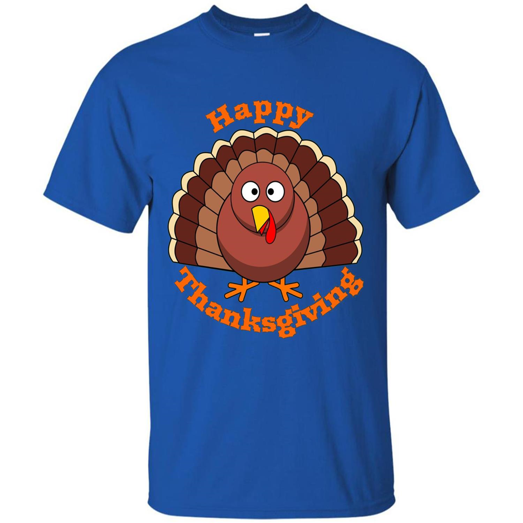 Happy Thanksgiving With Turkey T-shirt Royal