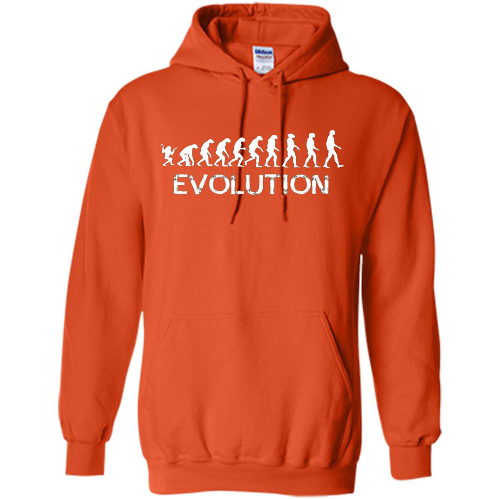 Evolution Biology Monkey To Human T-Shirt Orange