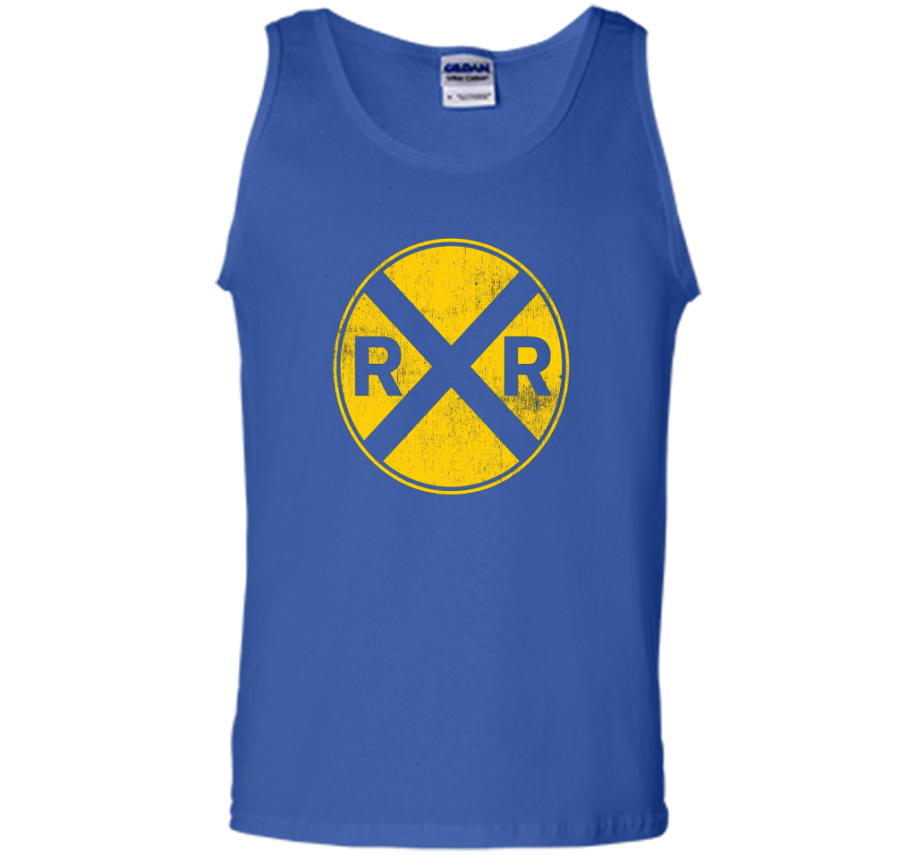 Railroad Train Crossing Warning Shirt Train Worker Engineer shirt Royal