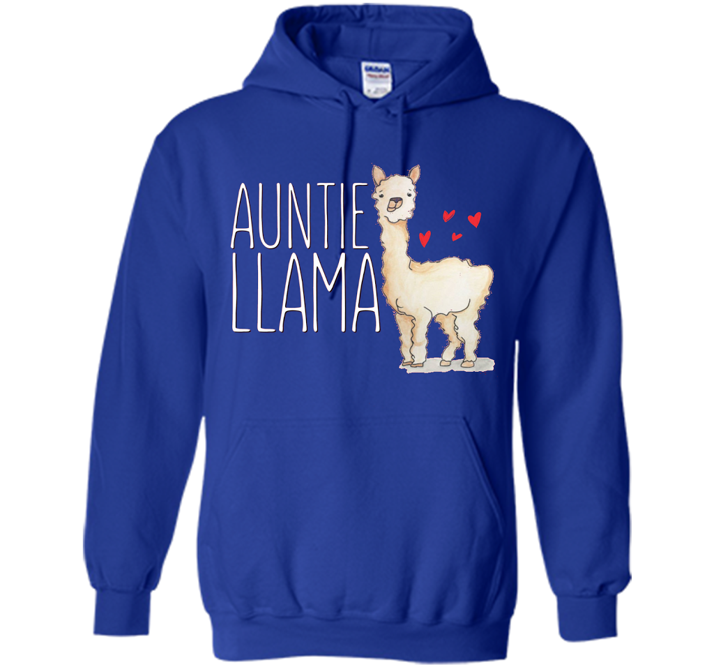 Auntie Llama Shirt Funny Matching Family Tribe Aunt T-shirt Royal