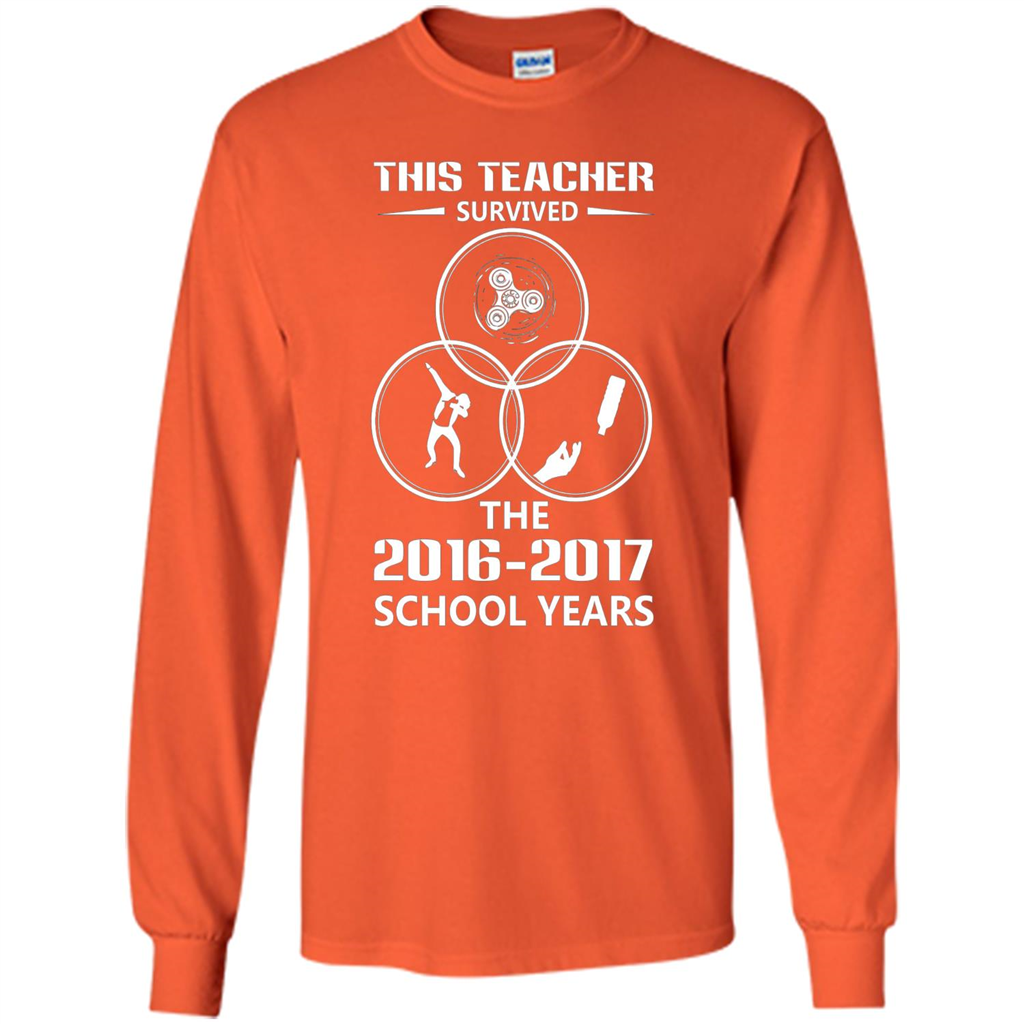 This Teacher Survived The 2016 2017 School Years T-shirt Orange
