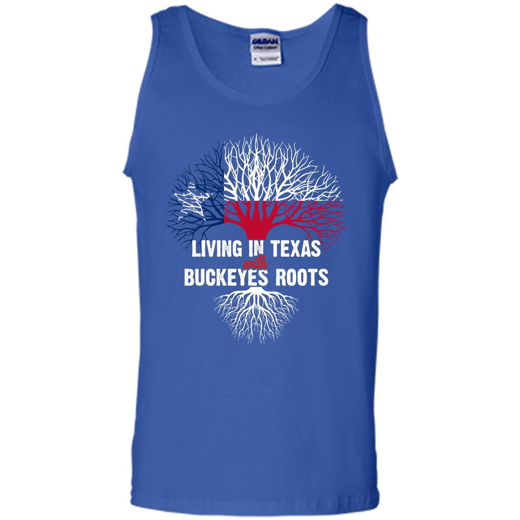 Living In Texas With Buckeyes Roots T-shirt Royal