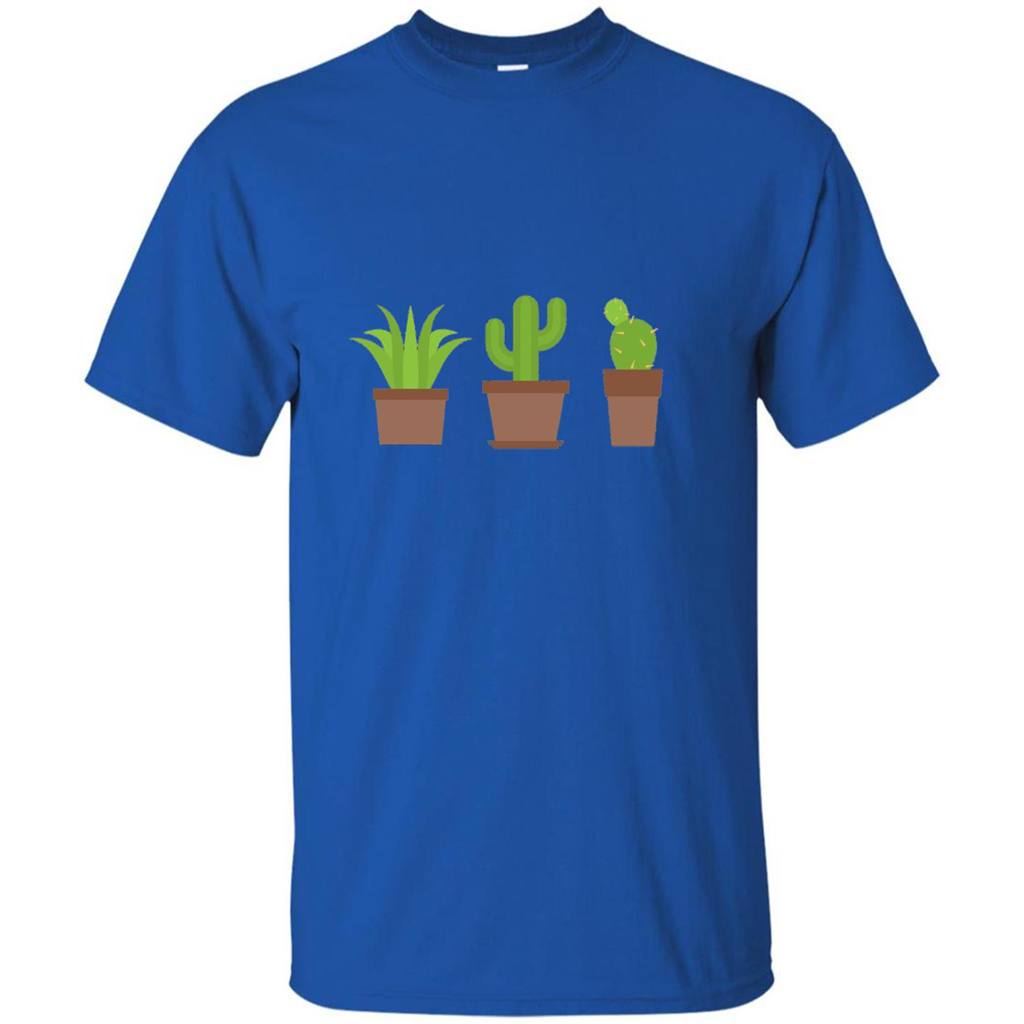 Cactus Plant Pot Succulent T-shirt Royal