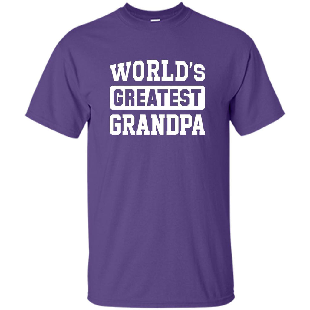 Men's World's Greatest Grandpa T-shirt Purple