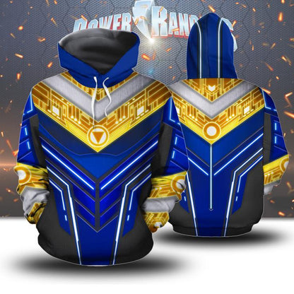 Power Ranger ZEO Cosplay 3D Hoodie Blue Ranger