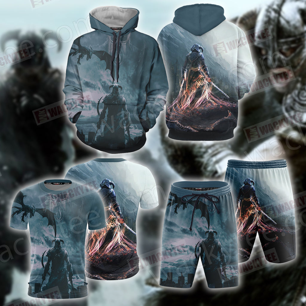 The Elder Scrolls V: Skyrim-Dovahkiin Unisex 3D T-shirt