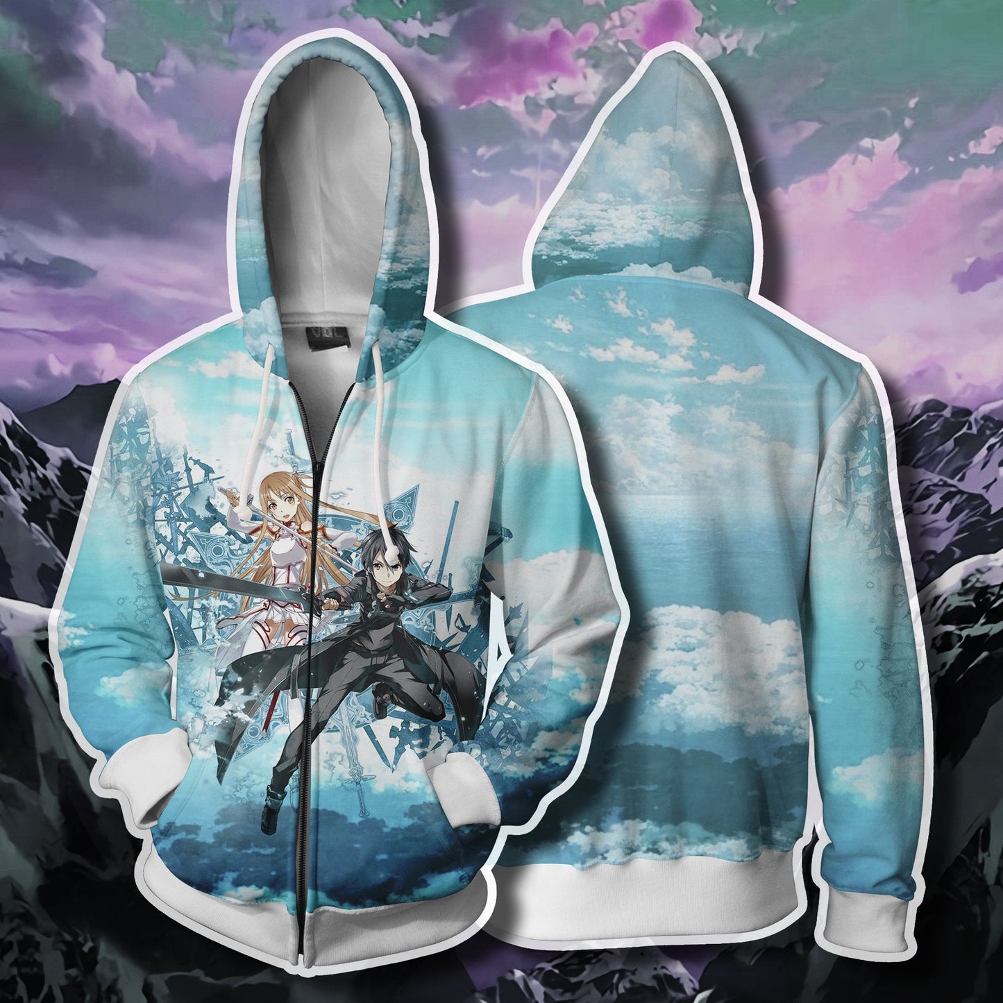 Sword Art Online Zip Up Hoodie Zip Hoodie