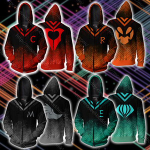 RWBY Cinder Fall Symbol Zip Up Hoodie   