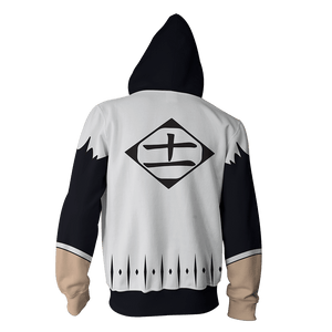 Bleach Kenpachi Zaraki 11th Division Cosplay Zip Up Hoodie Jacket   