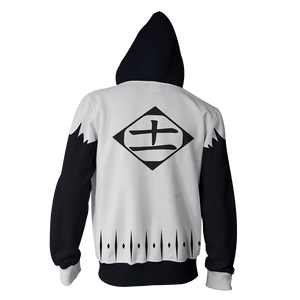 Bleach Kenpachi Zaraki 11th Division Cosplay Zip Up Hoodie Jacket   