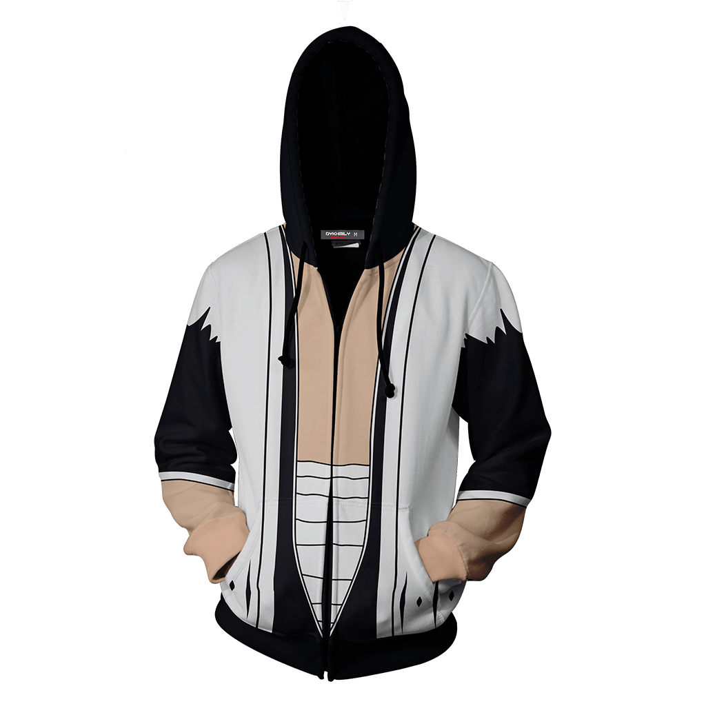 Bleach Kenpachi Zaraki 11th Division Cosplay Zip Up Hoodie Jacket