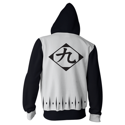 Bleach Kensei Muguruma 9th Division Cosplay Zip Up Hoodie Jacket